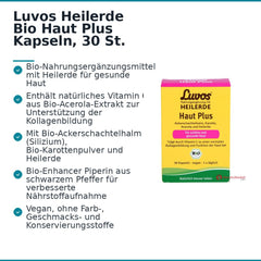 Luvos Heilerde Bio Haut Plus Vitamin C / Silizium / Piperin Kapseln, 30 St..