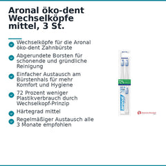 Aronal öko-dent Wechselköpfe mittel, 3 St..