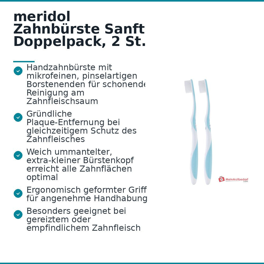 meridol Zahnbürste Sanft Doppelpack, 2 St.