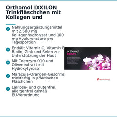 Orthomol IXXILON Trinkfläschchen mit Kollagen und Hyaluronsäure, 7 Stück.