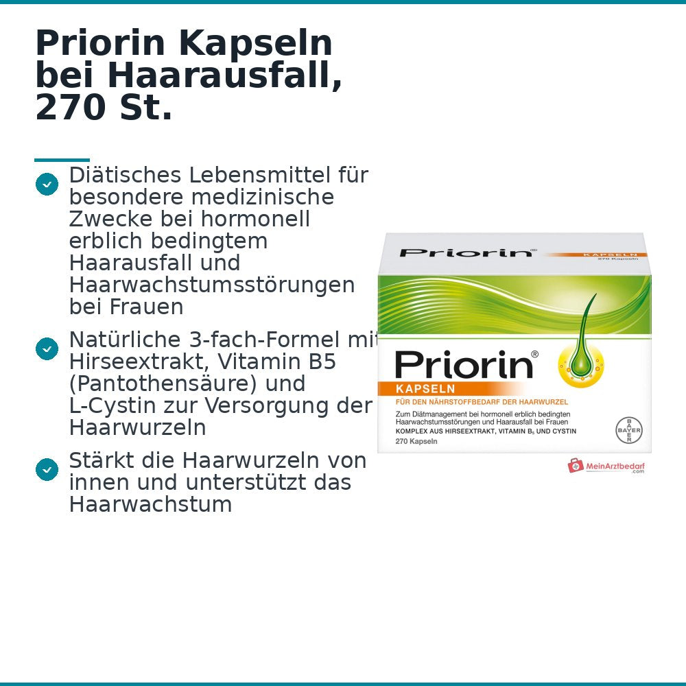 Priorin Kapseln bei Haarausfall, 270 St..
