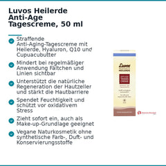 Luvos Heilerde Anti-Aging Tagescreme Hyaluron / Q10 / Matcha / Zistrose / Cupuacubutter Tagescreme, 50 ml.