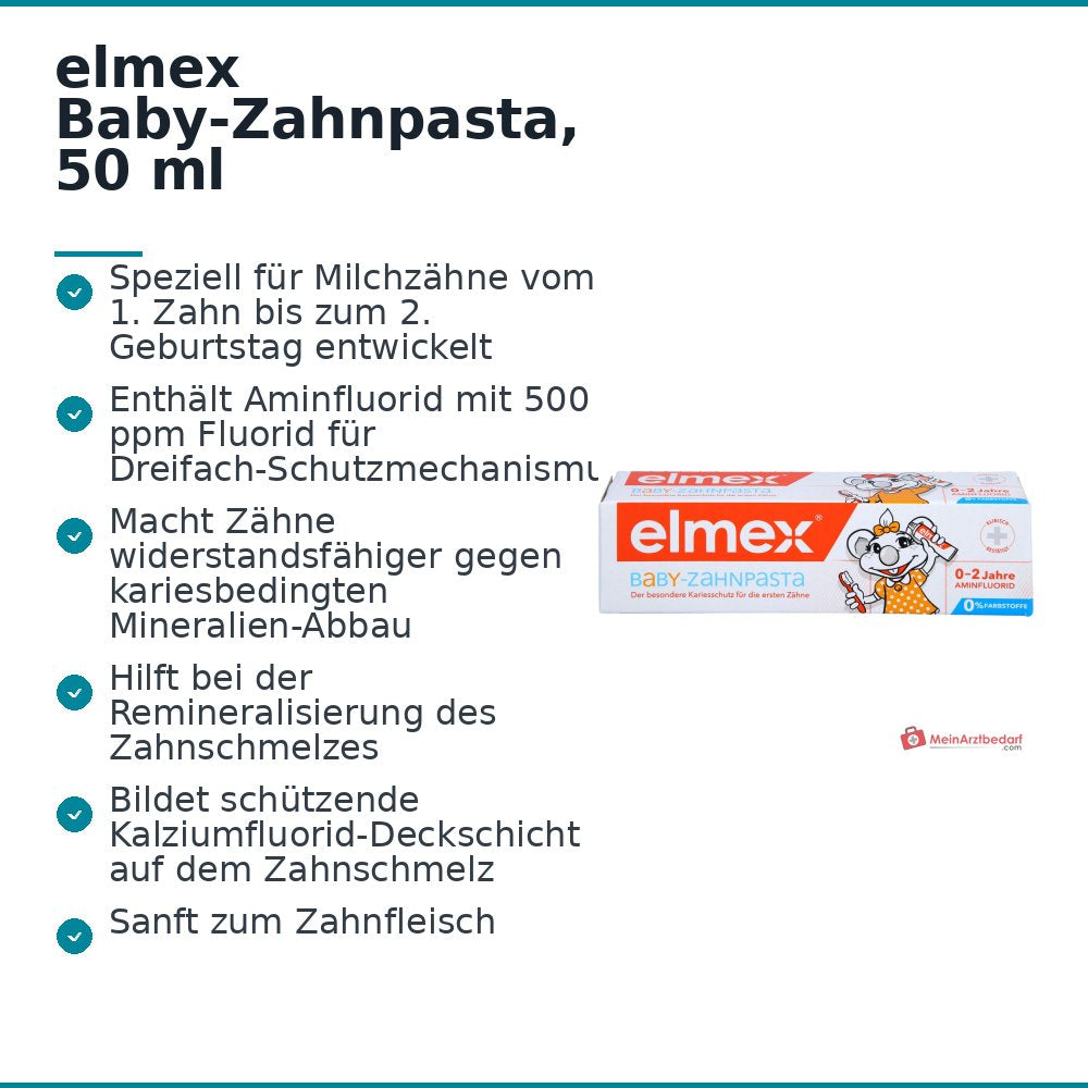 elmex Baby-Zahnpasta Olaflur Zahnpasta, 50 ml.