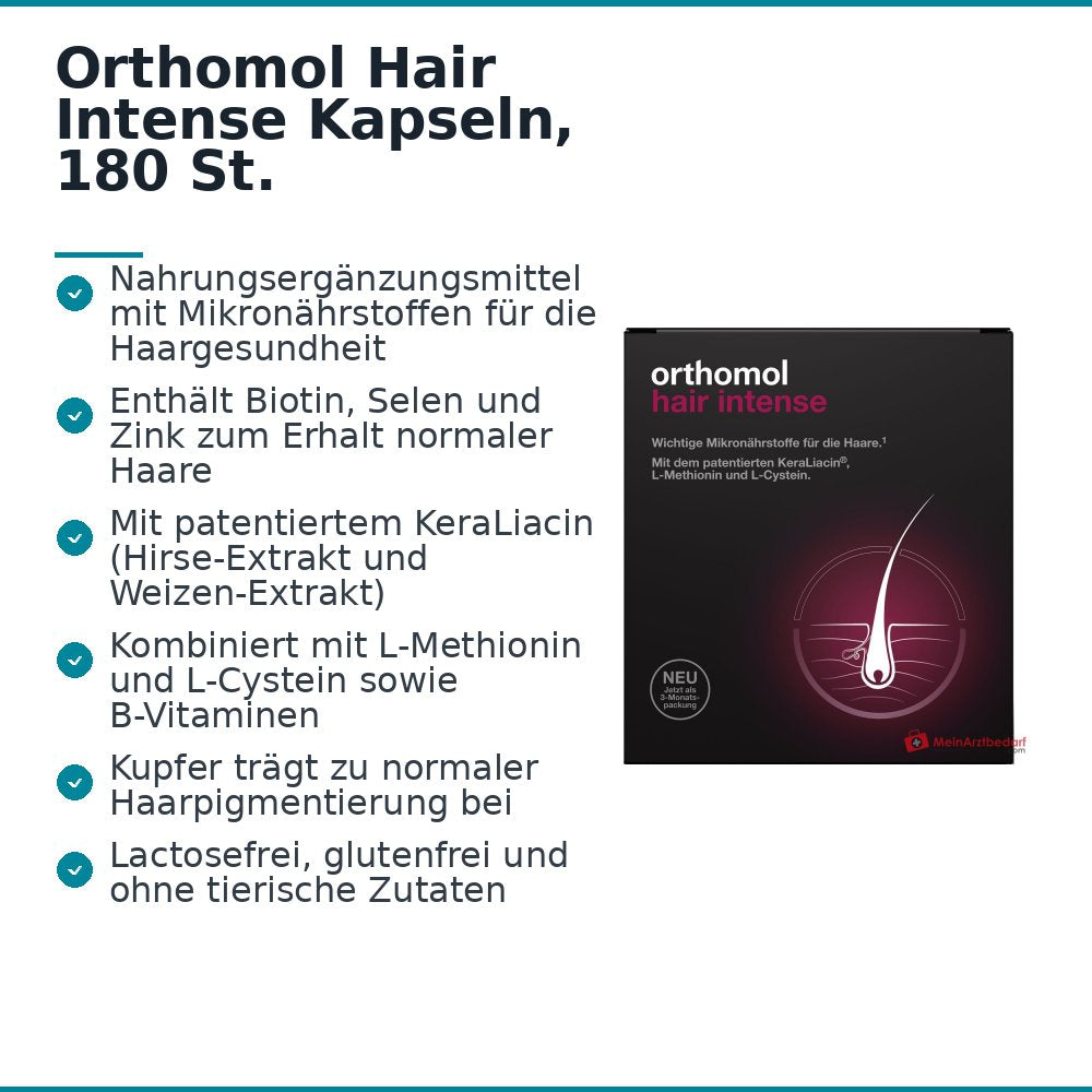 Orthomol Hair Intense Kapseln, 180 St..