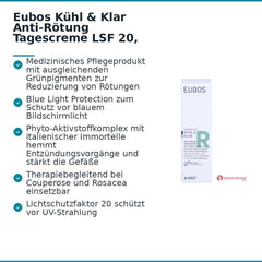 Eubos Kühl und Klar Antirötung Tagescreme LSF 20, 40 ml.