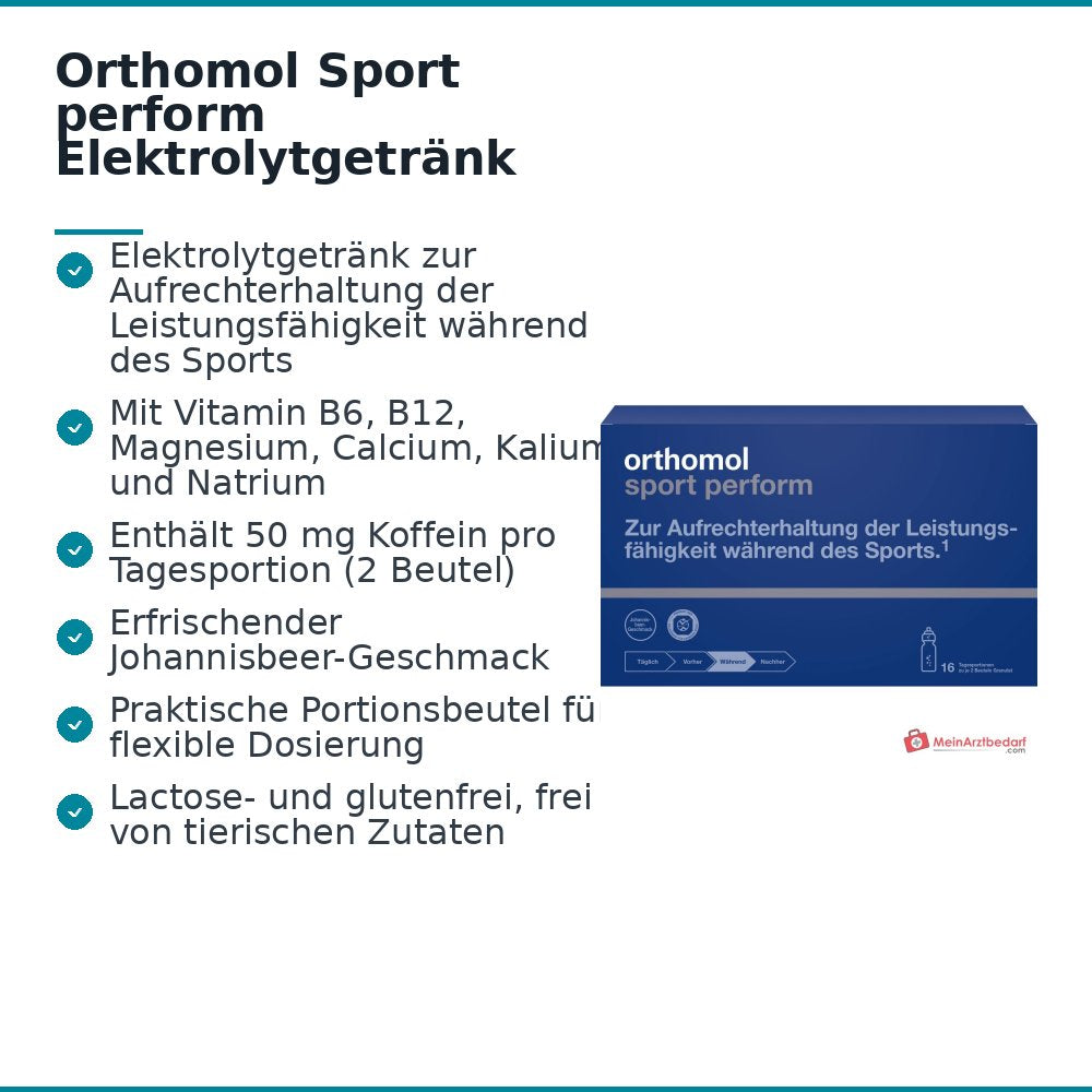 Orthomol Sport perform Elektrolytgetränk Granulat, 32 Beutel.