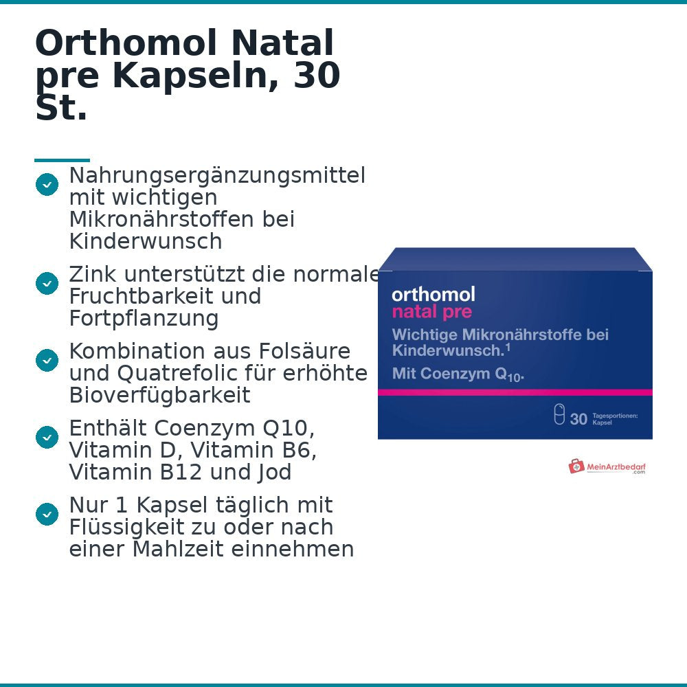 Orthomol Natal pre Kapseln, 30 St..
