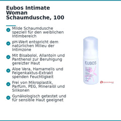 Eubos Intimate Woman Bisabolol / Allantoin / Panthenol Schaumdusche, 100 ml.