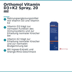 Orthomol Vitamin D3+K2 Spray, 20 ml.
