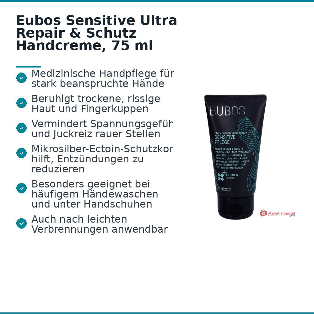 Eubos Sensitive Pflege Ultra Repair & Schutz Handcreme, 75 ml.