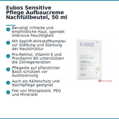 Eubos Sensitive Pflege Aufbaucreme Nachfüllbeutel, 50 ml.