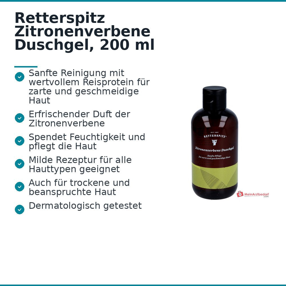 Retterspitz Zitronenverbene Duschgel, 200 ml.