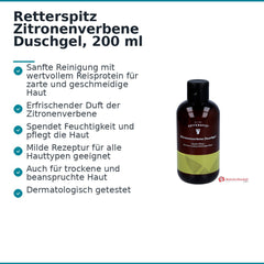 Retterspitz Zitronenverbene Duschgel, 200 ml.