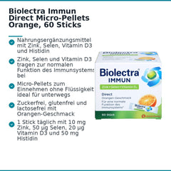 Biolectra Immun Direct Micro-Pellets Orange, 60 Sticks.