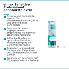 Elmex Sensitive Professional Zahnbürste Extra Weich Doppelpack, 2 St..