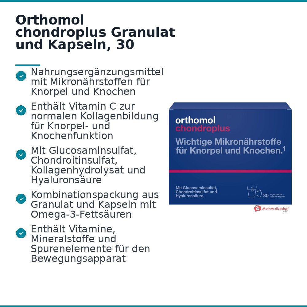 Orthomol chondroplus Granulat und Kapseln, 30 Portionen.
