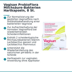 Vagisan ProbioFlora Milchsäure-Bakterien Hartkapseln, 8 St..