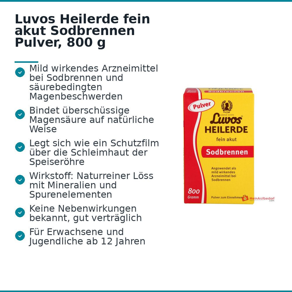 Luvos Heilerde fein akut Heilerde Pulver, 800 g.