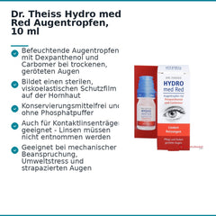Dr. Theiss Hydro med Red Dexpanthenol / Carbomer Augentropfen, 10 ml.
