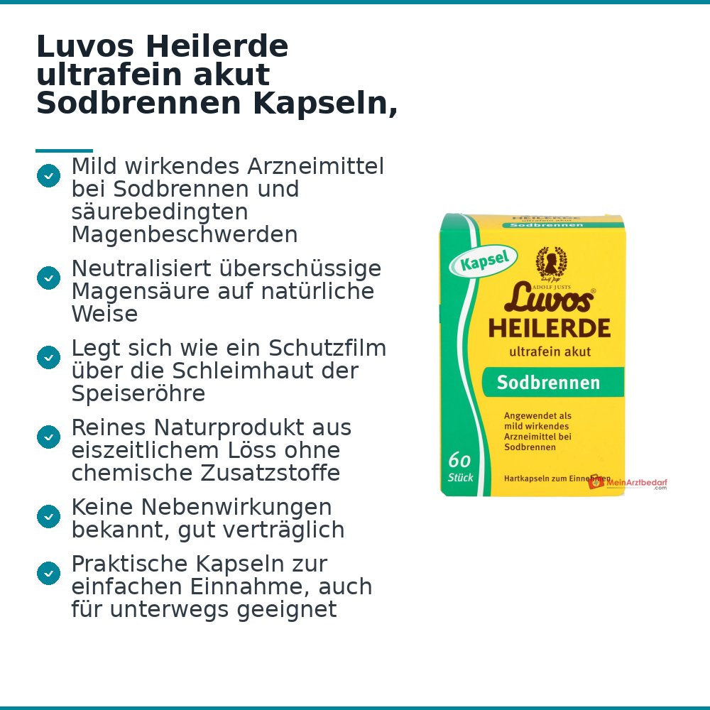 Luvos Heilerde ultrafein akut Sodbrennen Kapseln, 60 St..