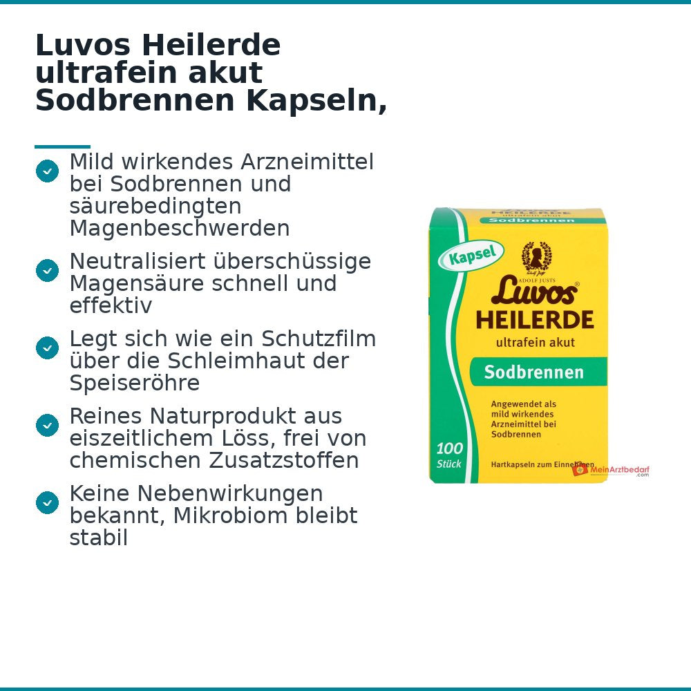 Luvos Heilerde ultrafein akut Sodbrennen Kapseln, 100 St..