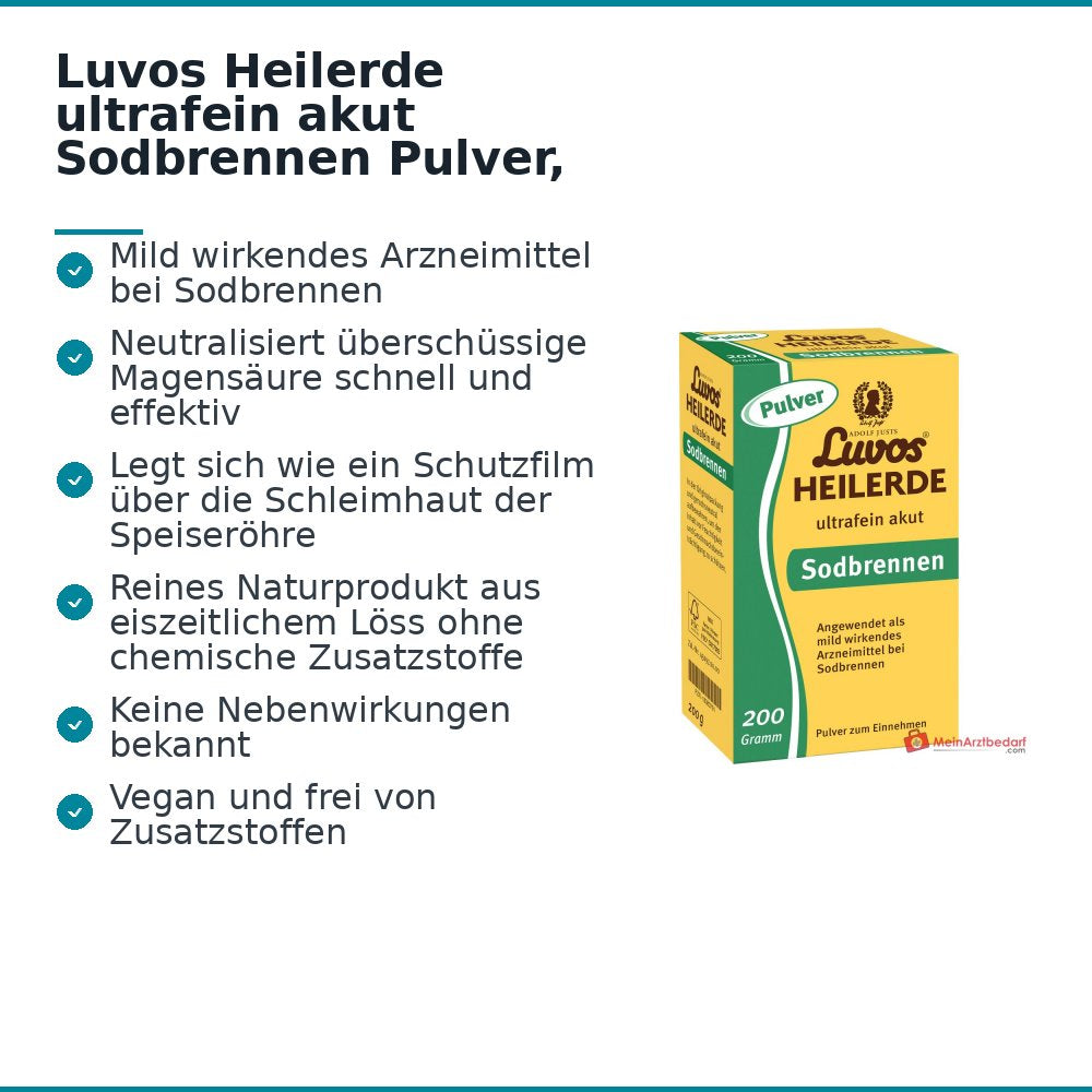 Luvos Heilerde ultrafein akut Sodbrennen Pulver, 200 g.