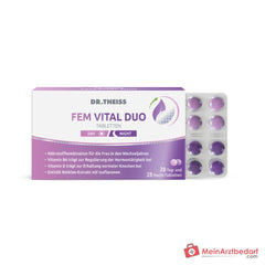Dr. Theiss Fem Vital Duo Vitamin B6 / Vitamin C / Vitamin D / Vitamin E / Chrom / Magnesium / Zink Tabletten, 56 St..