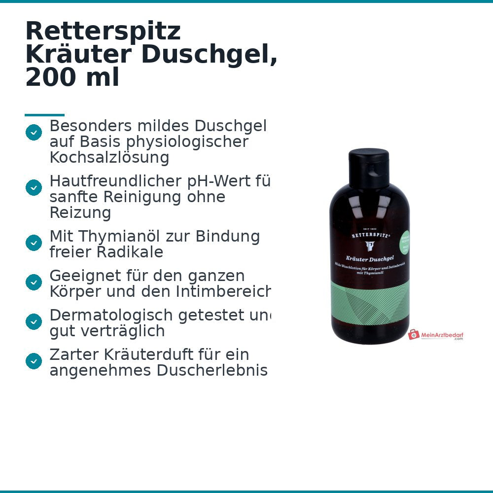 Retterspitz Kräuter Duschgel, 200 ml.