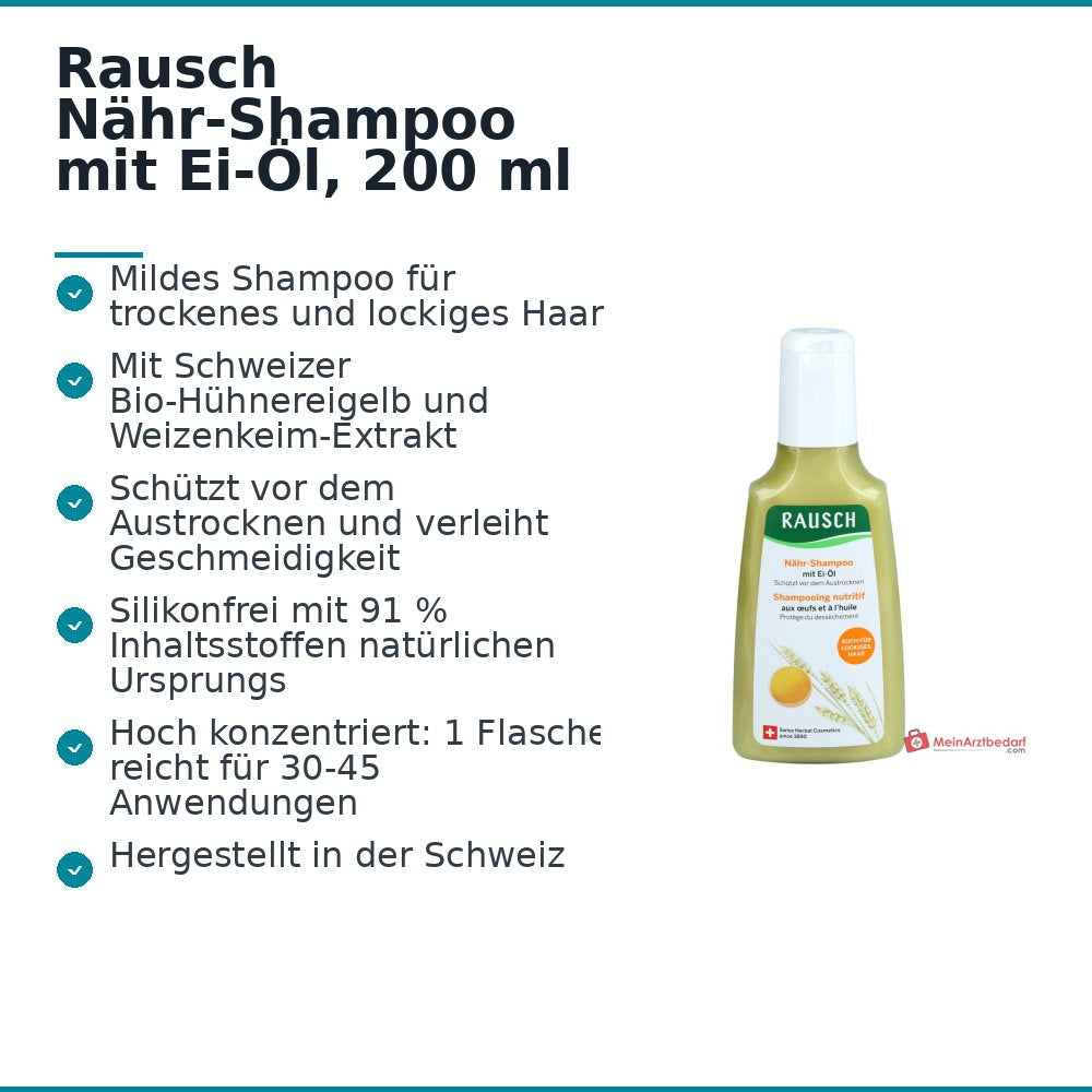 Rausch Nähr-Shampoo mit Ei-Öl, 200 ml.