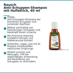Rausch Anti-Schuppen-Shampoo mit Huflattich, 40 ml.