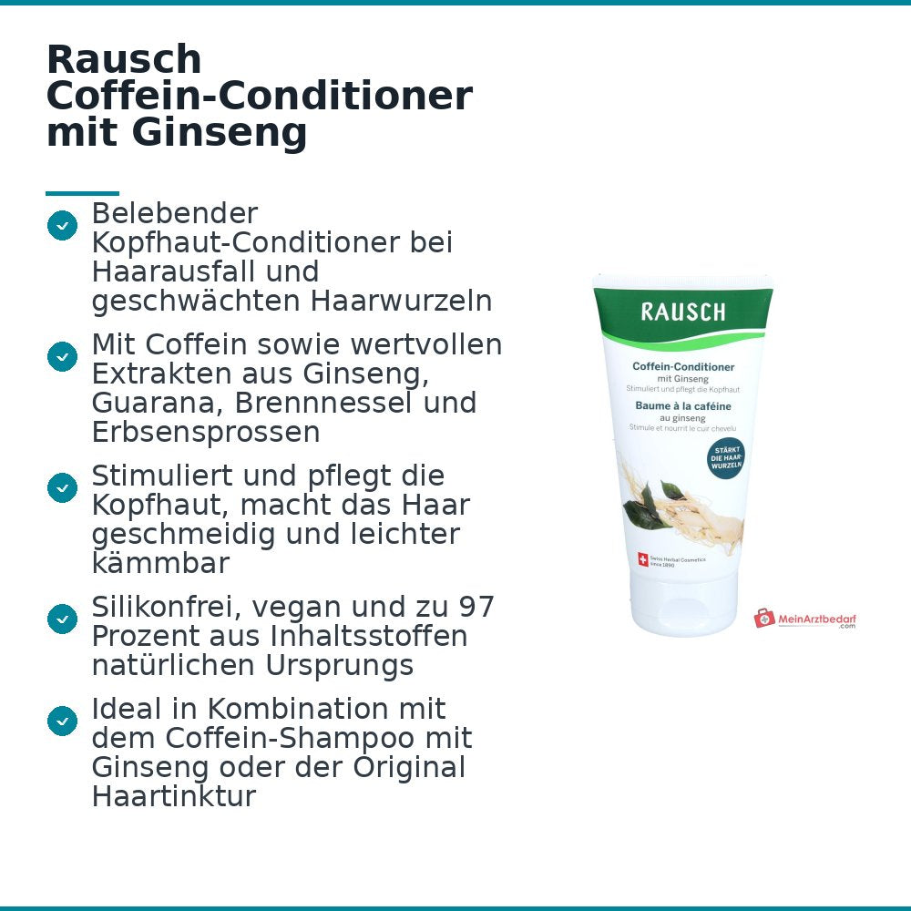 Rausch Coffein-Conditioner mit Ginseng Haarspülung, 150 ml.
