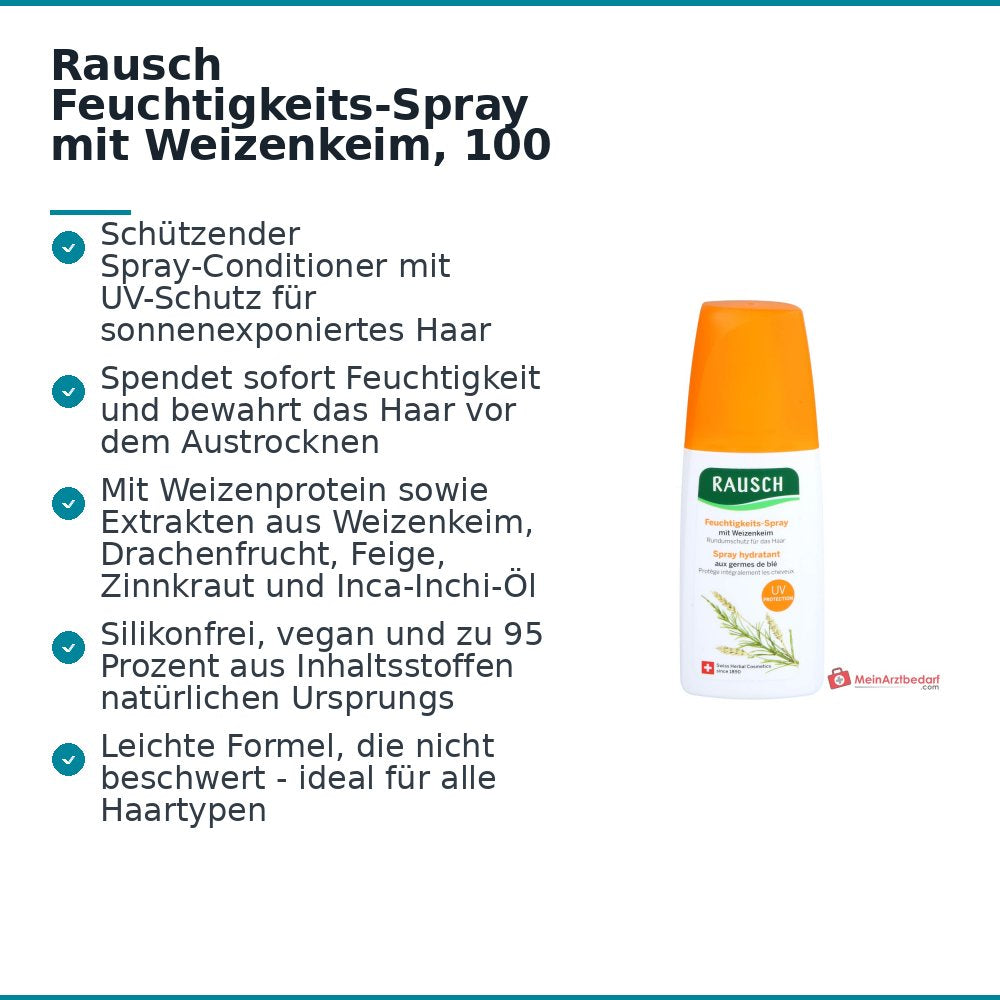 Rausch Feuchtigkeits-Spray mit Weizenkeim, 100 ml.