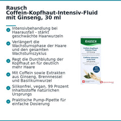 Rausch Coffein-Kopfhaut-Intensiv-Fluid mit Ginseng, 30 ml.