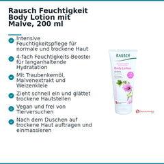 Rausch Feuchtigkeit Body Lotion mit Malve, 200 ml.