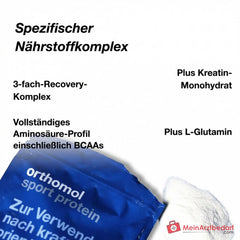 Orthomol Sport Protein Pulver Vanille, 640 g.