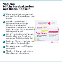 Vagisan Milchsäurebakterien mit Biotin Kapseln, 30 St..
