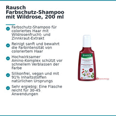 Rausch Farbschutz-Shampoo mit Wildrose, 200 ml.