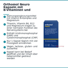 Orthomol Neuro Kapseln mit B-Vitaminen und Magnesium, 90 St..