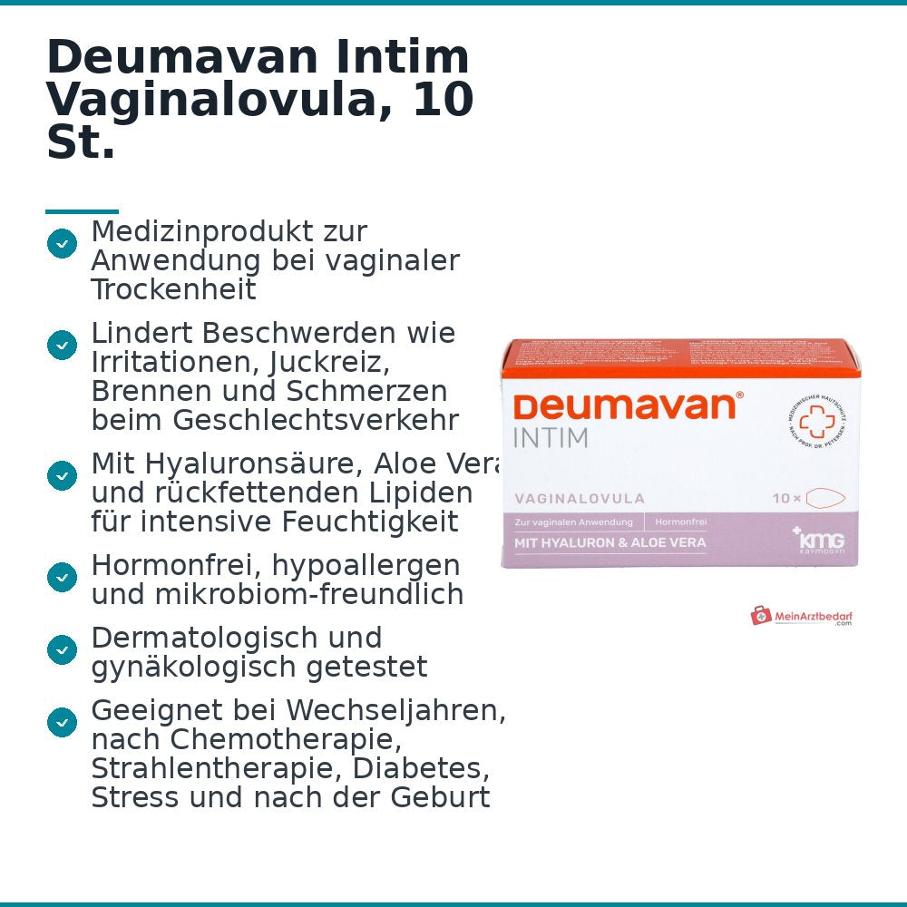 Deumavan Intim Vaginalovula Hyaluronsaeure / Aloe Vera Ovula, 10 St..
