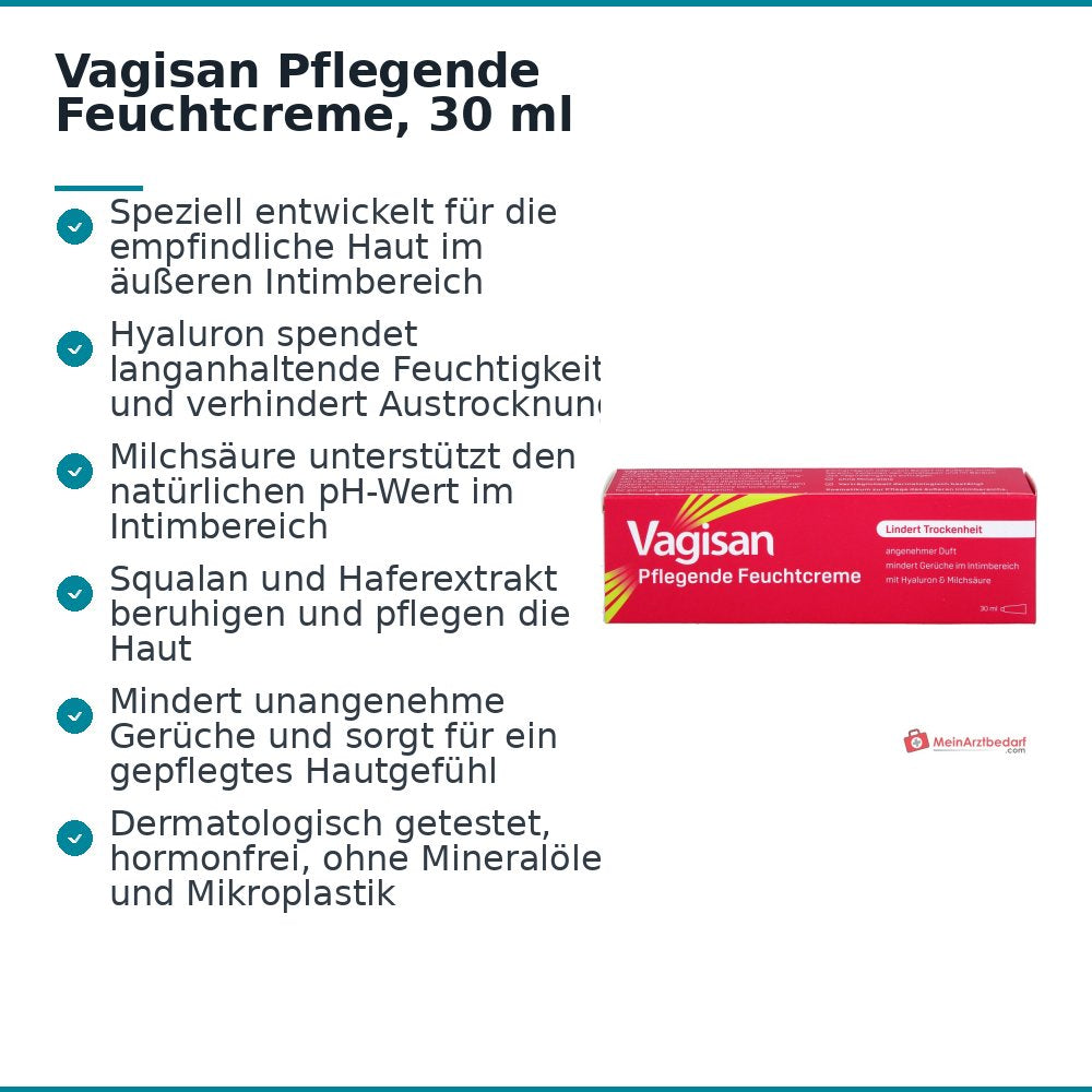 Vagisan Pflegende Feuchtcreme, 30 ml.