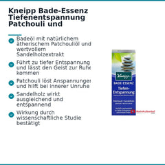 Kneipp Bade-Essenz Tiefenentspannung Patchouli und Sandelholz, 100 ml.