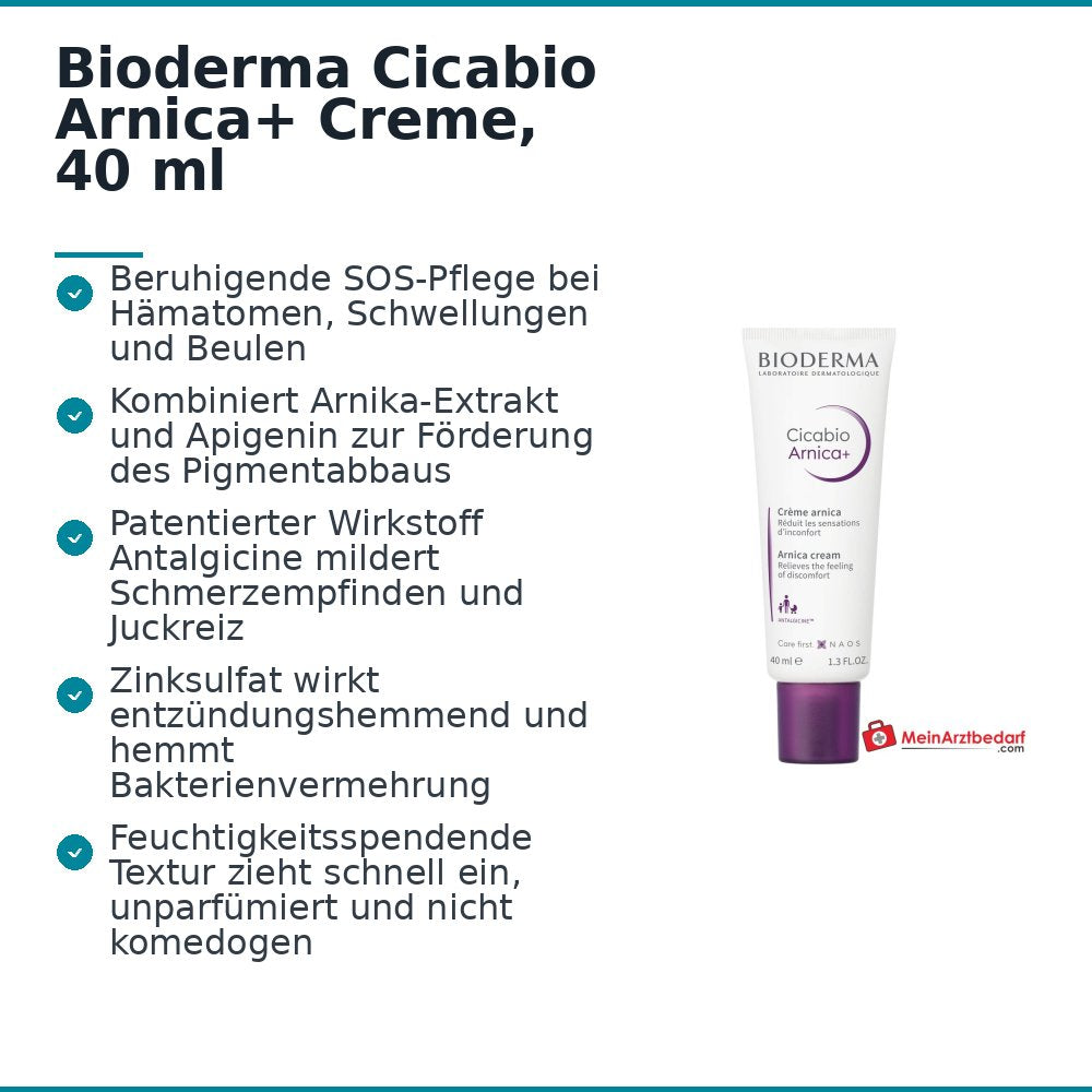 Bioderma Cicabio Arnica+ Creme, 40 ml.