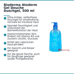 Bioderma Atoderm Gel Douche Duschgel, 500 ml.
