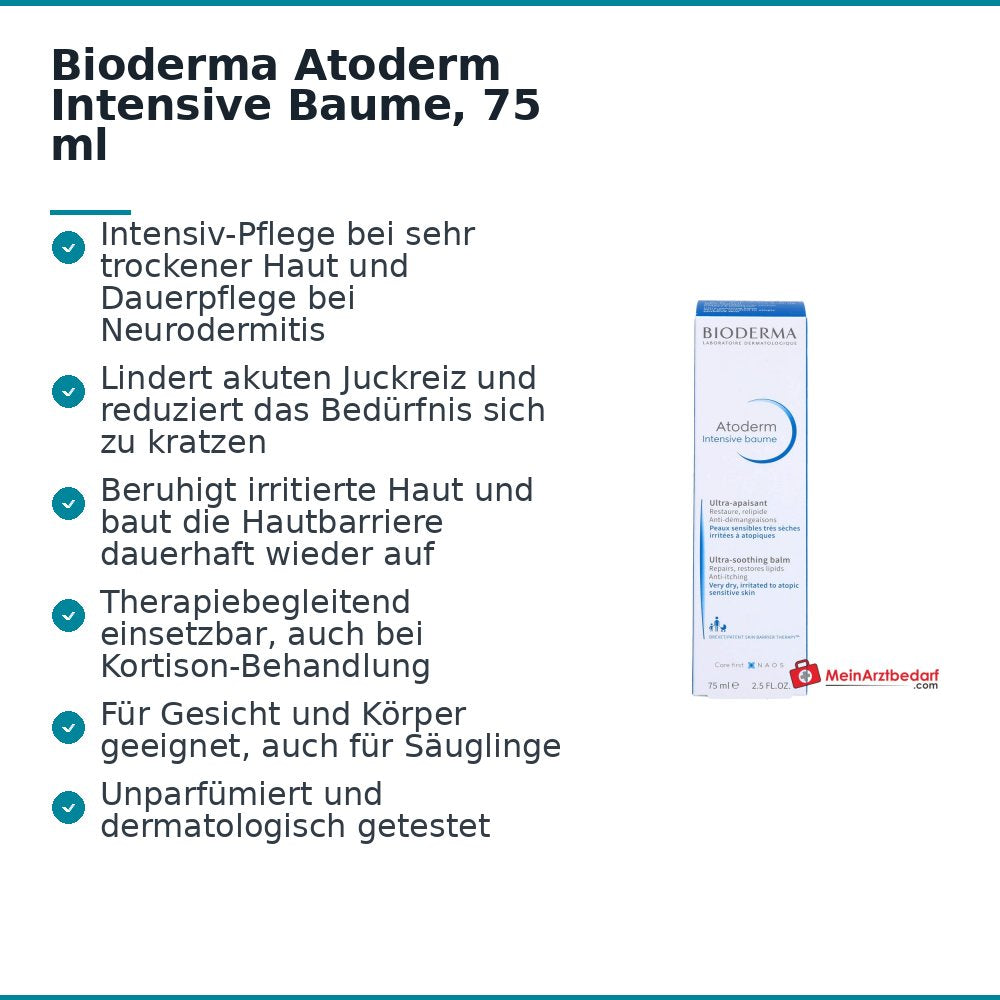Bioderma Atoderm Intensive Baume, 75 ml.