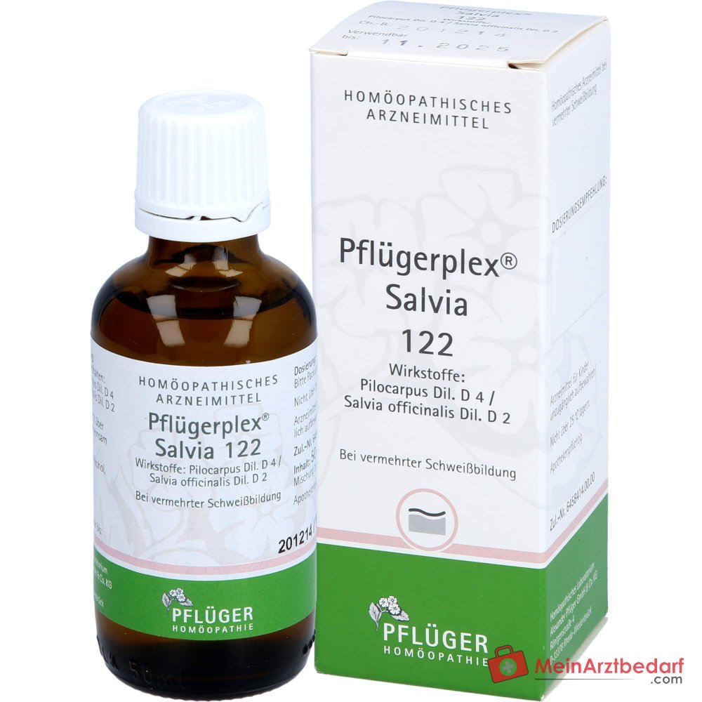 Pflügerplex Salvia 122 Pilocarpus D4 500 mg Salvia officinalis D2 500 mg Tropfen 10,8 ml