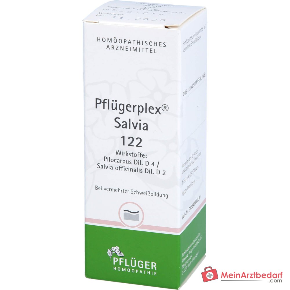Pflügerplex Salvia 122 Pilocarpus D4 500 mg Salvia officinalis D2 500 mg Tropfen 10,8 ml