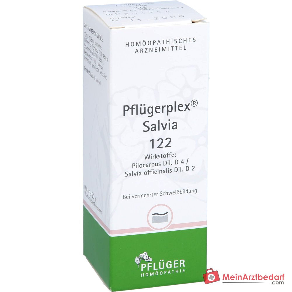 Pflügerplex Salvia 122 Pilocarpus D4 500 mg Salvia officinalis D2 500 mg Tropfen 10,8 ml
