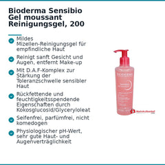 Bioderma Sensibio Gel moussant Reinigungsgel, 200 ml.