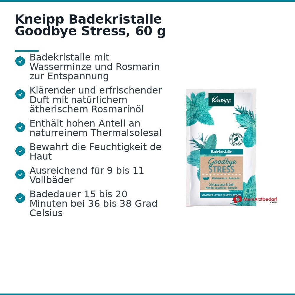 Kneipp Badekristalle Goodbye Stress, 60 g.