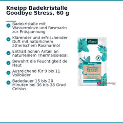 Kneipp Badekristalle Goodbye Stress, 60 g.